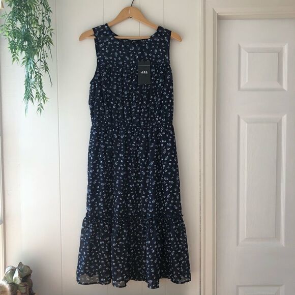 NEW ✨ ABS Collection Blue Floral Midi Dress - Picture 5 of 9